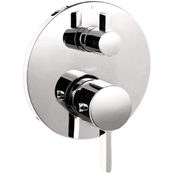 Hansgrohe S Thermostatic 2-Handle Shower Valve Trim Kit with Volume Control and Diverter in Chrome (Valve Not Included)