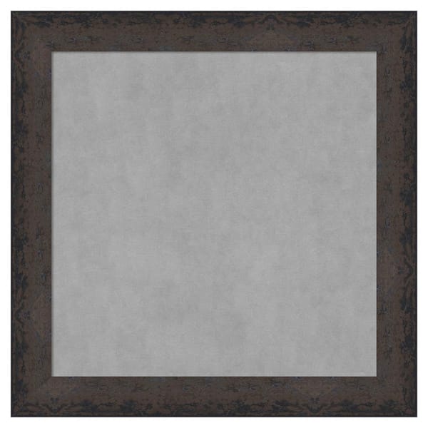 Amanti Art Dappled Black Brown 29 in. x 29 in. Framed Magnetic Board