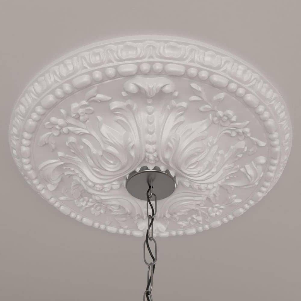 Large Primed White Floral Urethane Ceiling Medallion