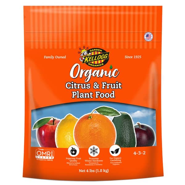 Kellogg Garden Organics 4.0 lbs. Organic Citrus and Fruit Plant Food, OMRI Listed