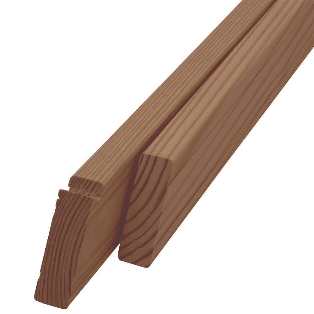 Walnut Tone 6 ft. Wood Stair Railing Kit with Beveled Balusters