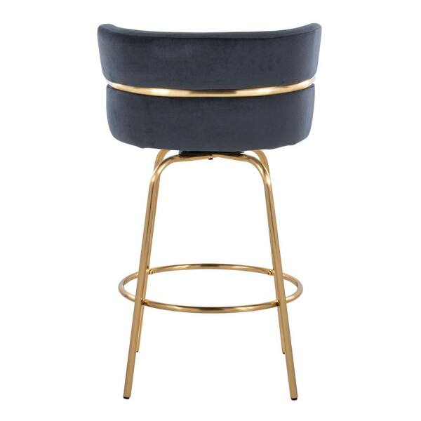 Hart navy discount velvet counter stool