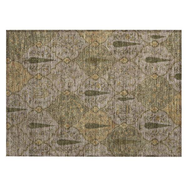 Chantille Machine Washable Indoor/Outdoor Abstract ACN3018 Olive 3 ft. x 4 ft. Area Rug