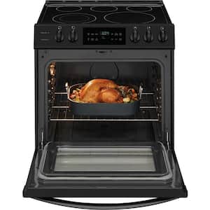 30 in. 5.0 cu. ft. Single Oven Electric Range with Self-Cleaning Oven in Black