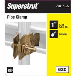 1 in. Universal Strut Pipe Clamp- Fittings- 1 Gold Conduit Pack in Gold Galvanized (Strut Fitting)