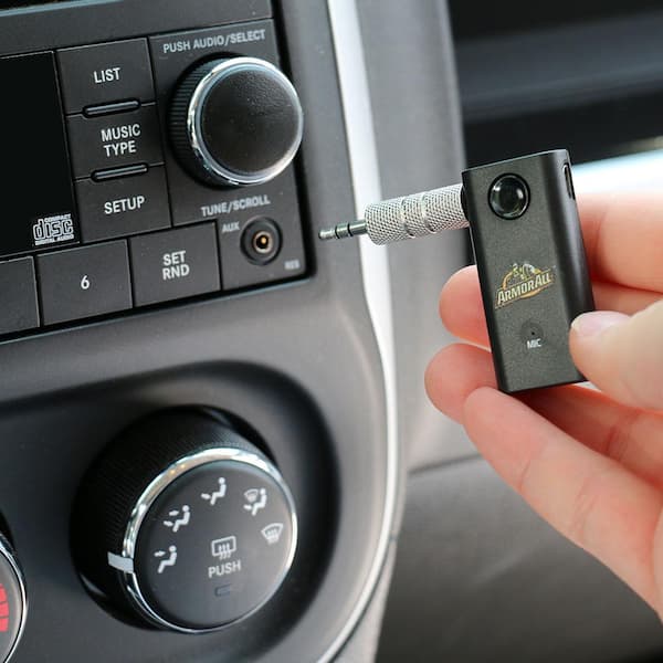 Aux Bluetooth Adapter for Car - Bluetooth 5.0 Receiver with Big Rotating  Knob, Portable Long 3.5mm/AUX Cable Bluetooth Auido Adapter for Car/Home