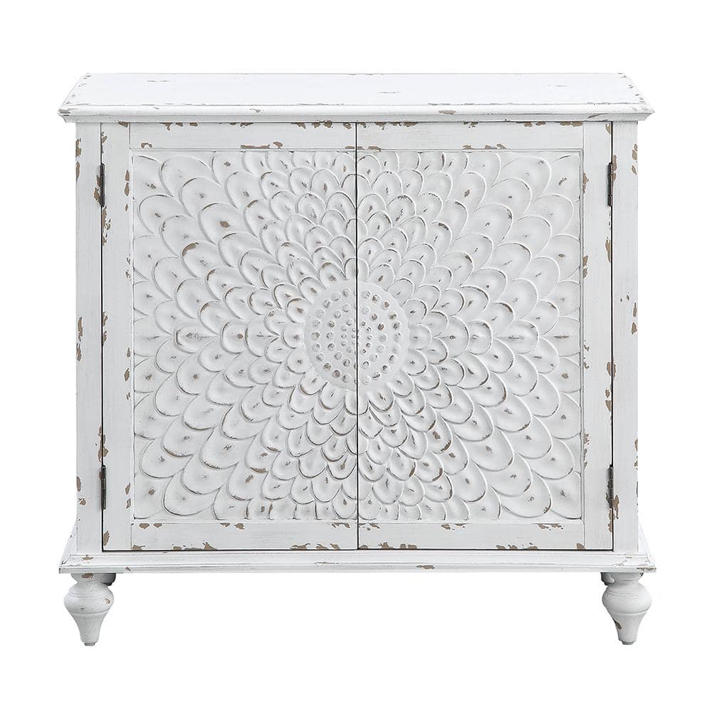 Antique White Daray Console Table with Bun Turned Legs