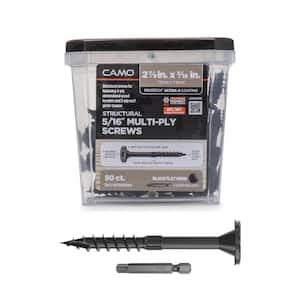 5/16 in. x 2-7/8 in. Star Drive Flat Head Multi-Purpose + Multi-Ply Structural Wood Screw - Exterior Coated (50-Pack)