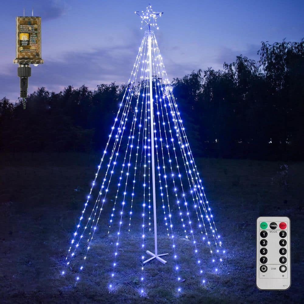 120 in. Cone Tree Yard Light, 560 LED Cool White Lights with Metal Stakes price history on PriceWatchPro