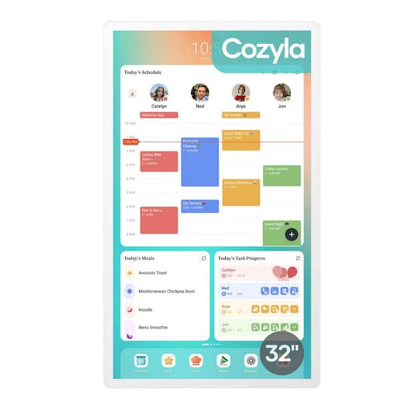 Calendar+ Gen2 32-in. 4K UHD Digital Picture Frame, White