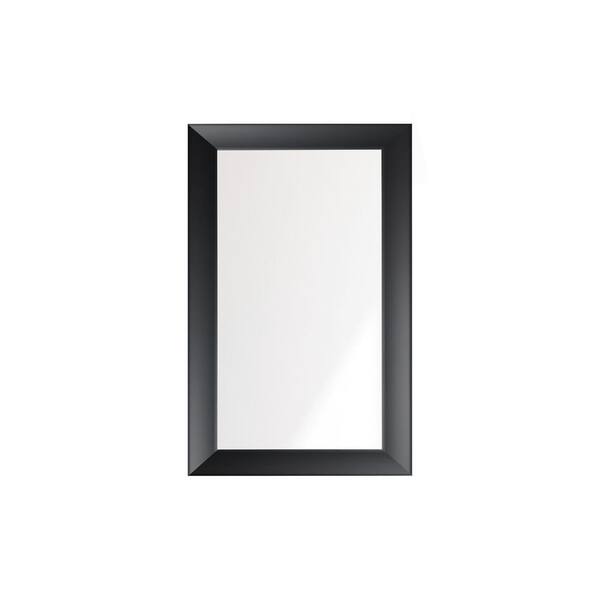 BrandtWorks 25.5 in. W x 38 in. H Modern Gallery Black Wall Mirror