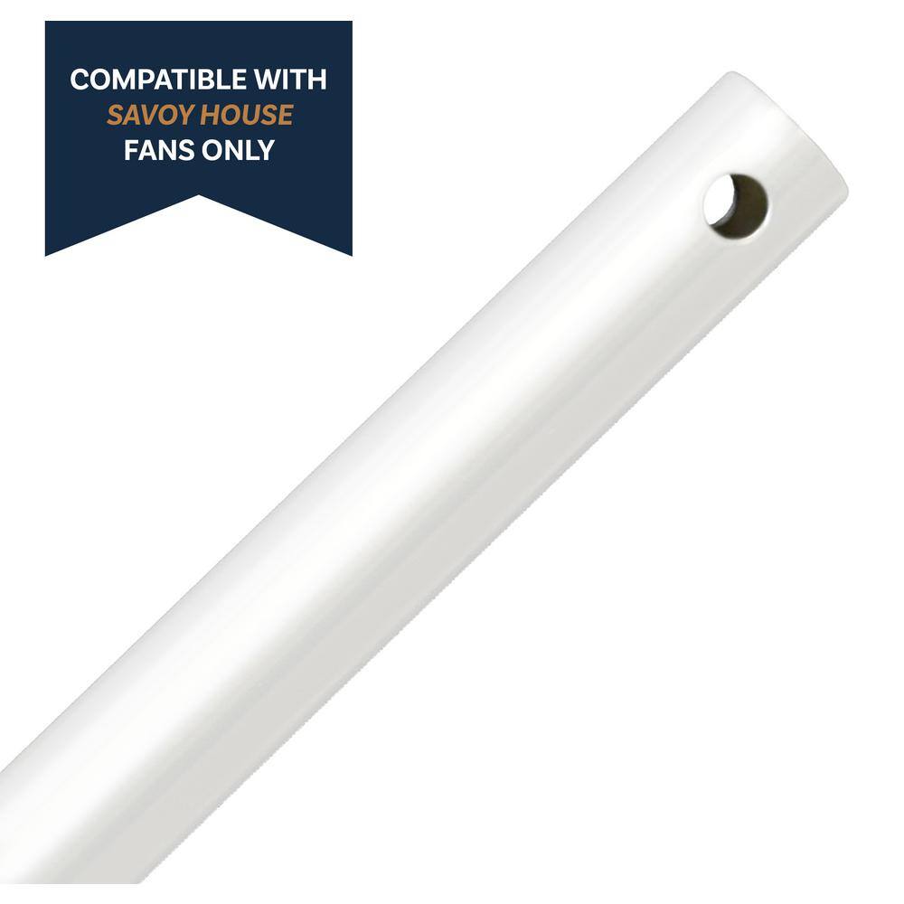 Matte White 48-Inch Ceiling Fan Downrod