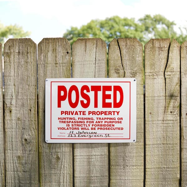 Everbilt 10 in. x 14 in. Aluminum Posted No Trespassing Sign 31094 - The  Home Depot