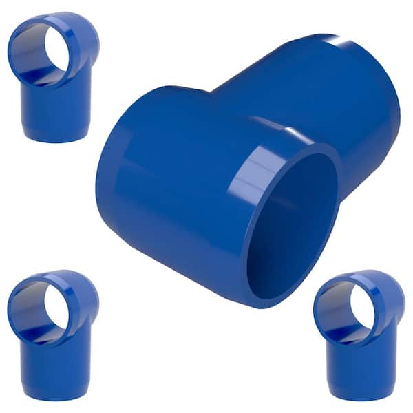 Formufit 1 in. Furniture Grade PVC Slip Sling Tee in Blue (4-Pack)