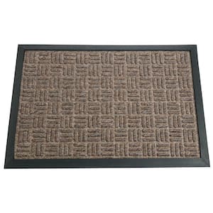 Wellington Carpet Doormat Brown 18 in. x 30 in. Rubber Carpet Mat