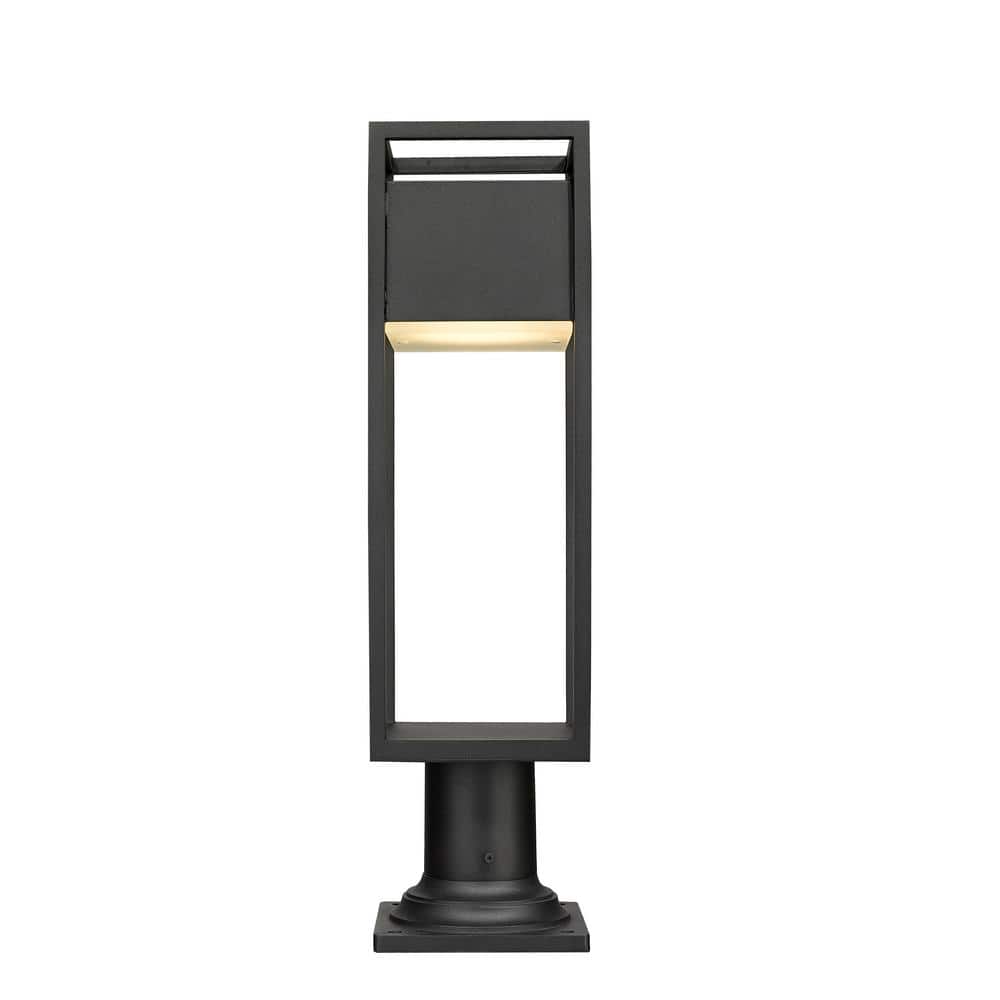 Barwick Black Aluminum 23" Tall LED Outdoor Pier Mount Light