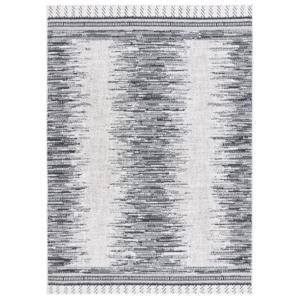 Alamo 5 ft. x 8 ft. Gray/Charcoal Horizontal Transitional Area Rug price history on PriceWatchPro