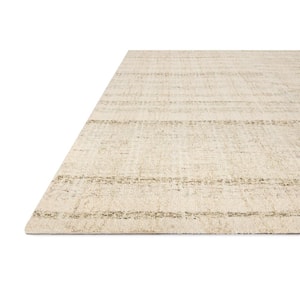 Chris Loves Julia Chris Collection Natural/Sage 7 ft. 9 in. x 9 ft. 9 in. Modern Hand Tufted Wool Area Rug
