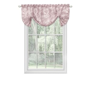 Charlotte 17 in. L Polyester Window Curtain Valance in Blush