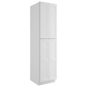24-in W X 24-in D X 96-in H in Shaker White Plywood Ready to Assemble Floor Wall Pantry Kitchen Cabinet