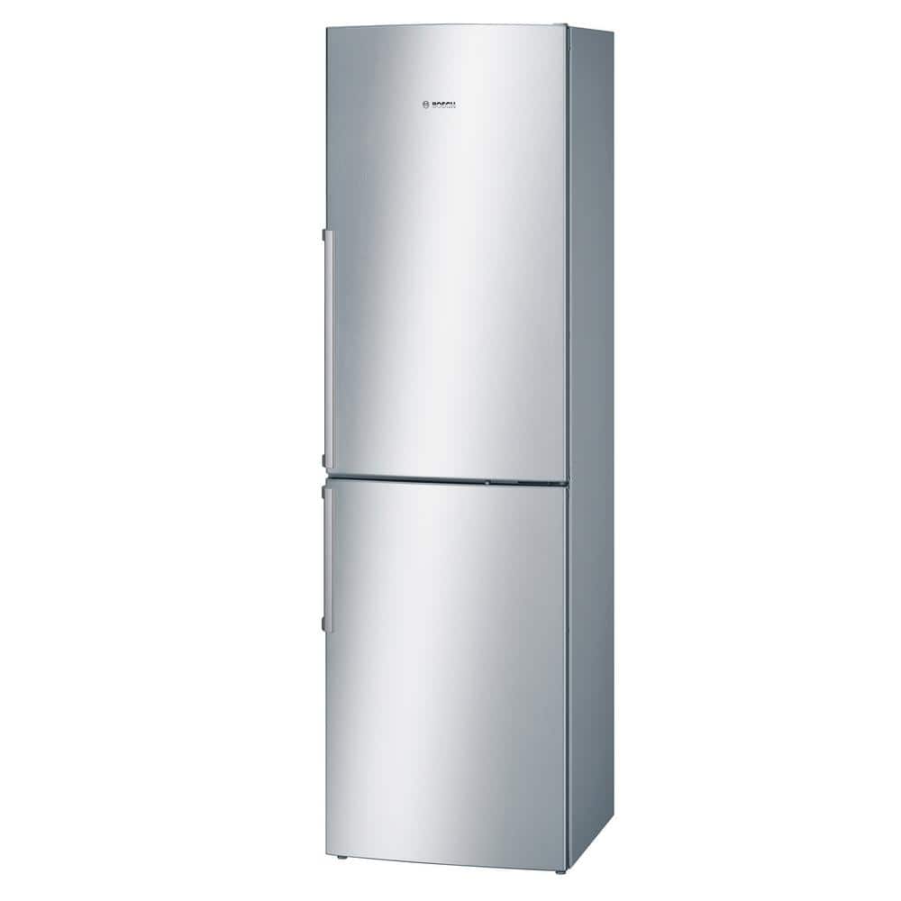 Bosch 500 Series 24 in. 11 cu. ft. Bottom Freezer Refrigerator in Stainless Steel, Counter Depth, Silver