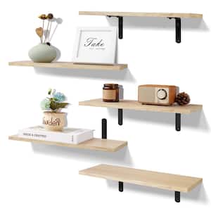 16.5 in. W x 5.9 in. D Floating Shelves for Wall Decor Storage Wall Mounted Shelves Set of 5 Decorative Wall Shelf
