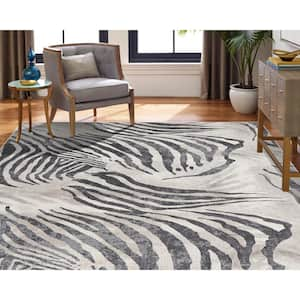 Serengeti Multi-Colored 6 ft. Round Abstract Area Rug