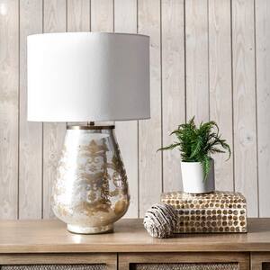 Winslow 24 in. Silver Contemporary Table Lamp with Shade