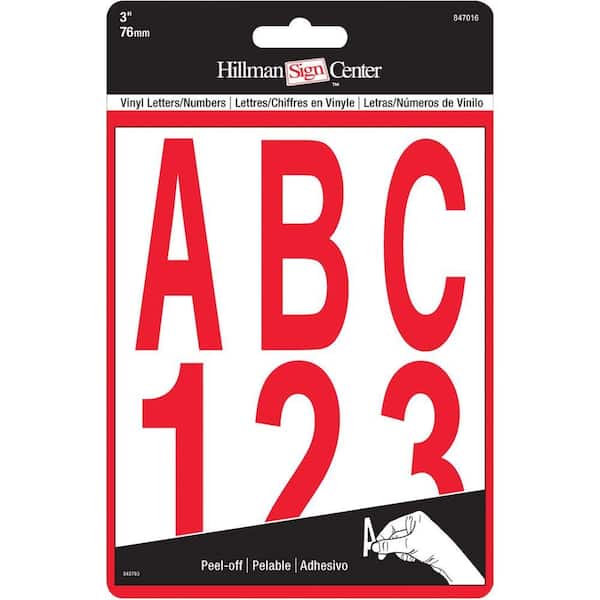 Hillman 3-in White Vinyl Letter and Number Pack in the House Letters &  Numbers department at