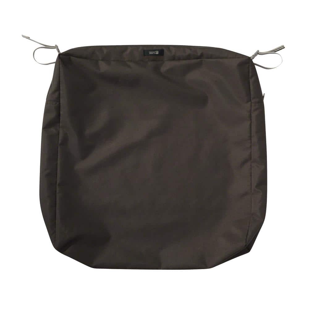 Espresso Polyester Square Outdoor Patio Seat Cushion Cover