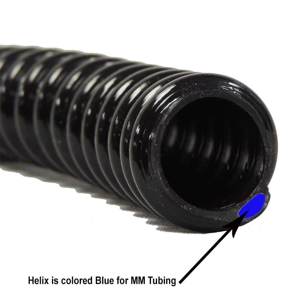 25 ft Black Flexible Corrugated PVC Pond Tubing