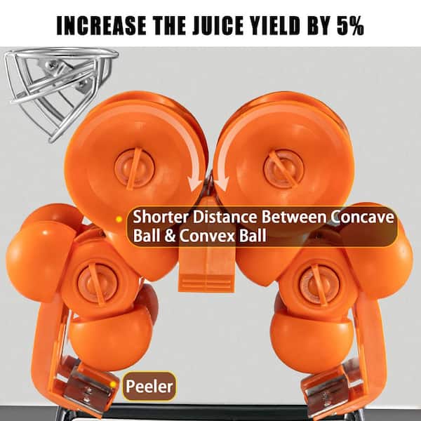 VEVOR 120-Watt Commercial Juicer Machine Stainless Steel Orange Squeezer  with Pull Out Filter Box and Water Tap for Drink Shop YZJBXGSLTKMCA3ADMV1 -  The Home Depot