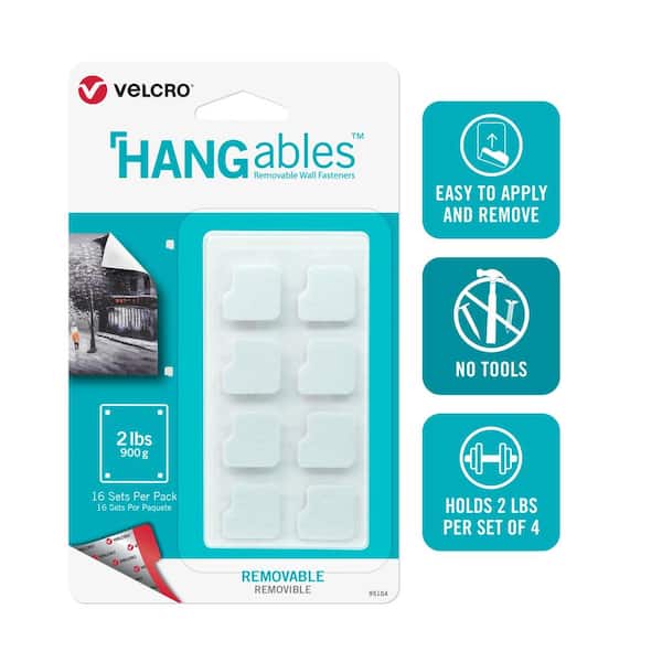 VELCRO HANGables Removable Wall Fasteners Squares (16-Count) 95184 - The  Home Depot