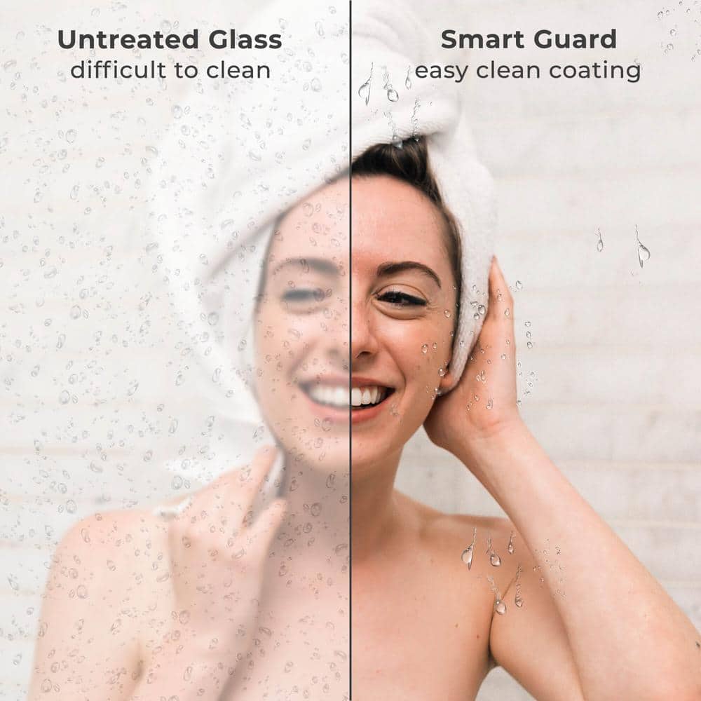 60'' x 70'' Clear Tempered Glass Semi-Frameless Shower Door