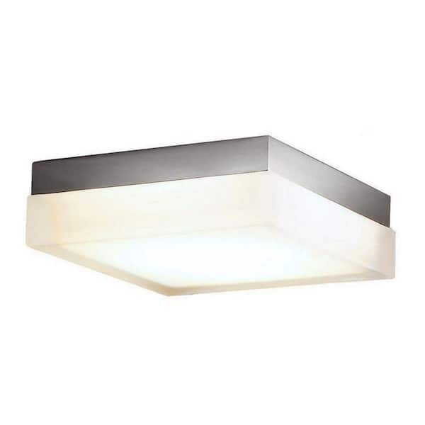 WAC Lighting Dice 6 in. 1-Light 3000K Brushed Nickel LED Flush Mount