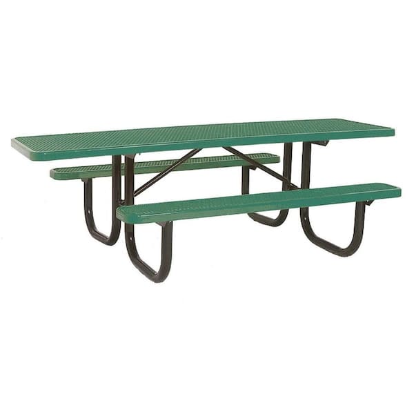 8 ft. Diamond Green Commercial Park ADA Portable Rectangular Table