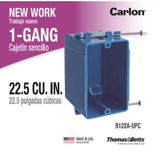 1-Gang 22 cu. in. New Work PVC Electrical Outlet Box