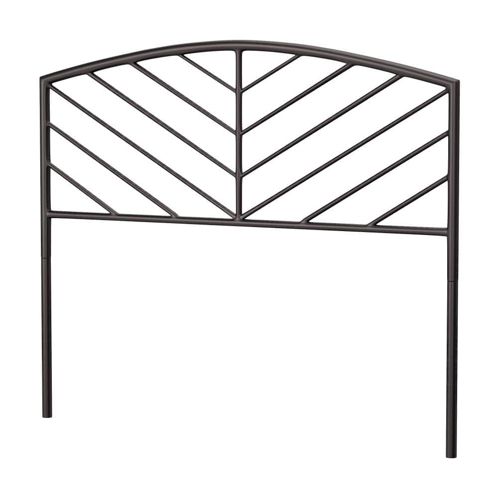 Essex Queen Gray Bronze Metal Chevron Headboard
