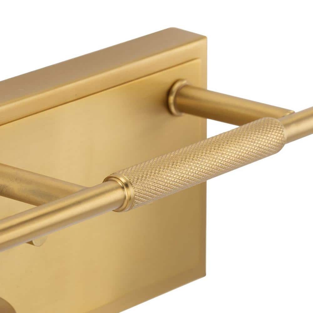 Brushed Gold 2-Light Vanity with Opal Glass Shades