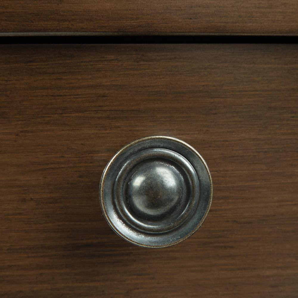 Rylie Natural Aged Brown Solid Wood Desk with USB and Power Outlet