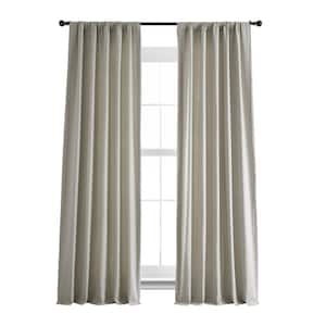 Fresh Khaki Linen Rod Pocket Room Darkening Curtain - 50 in. W x 108 in. L (1 Panel)