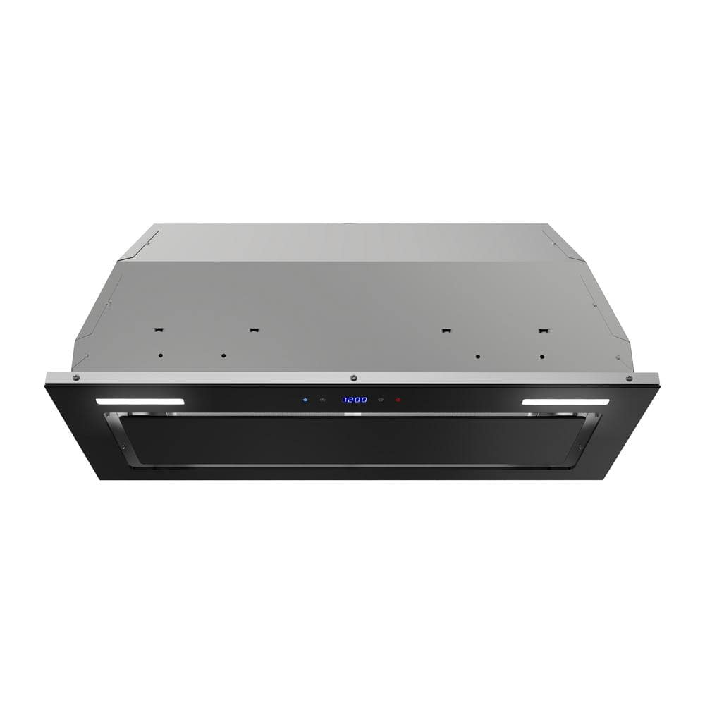 28 in. Crosa Ducted Insert Range Hood in Brushed Stainless Steel, Mesh Filters, Touchpad Control, LED Lights