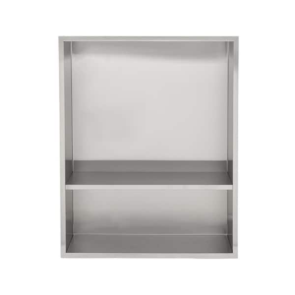 Lordear 22 x 18 Bathroom Shower Niche Stainless Steel Niche Recessed Shower  Shelf for Bathroom Storage