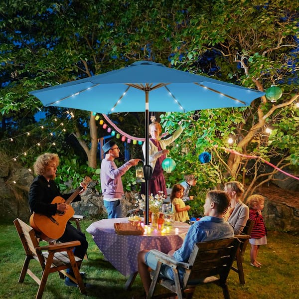 9 ft teal patio umbrella JEAREY Umbrella, Outdoor Market Umbrella, Crank and Tilt,Teal : Patio, Lawn & Garden foot umbrella Round 9 ft. Iron Cantilever