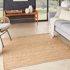 Natural Jute Natural 5 ft. x 5 ft. All-Over Design Contemporary Square Area Rug