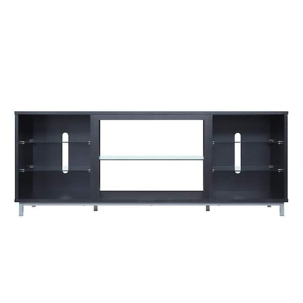 Brighton 60 in. Onyx TV Stand Fits TV's up to 56 in. with Storage Shelves and Cable Management