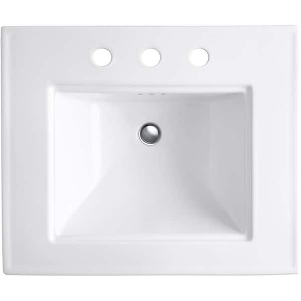 Memoirs Stately Ceramic Pedestal Bathroom Sink Combo in White with Overflow Drain