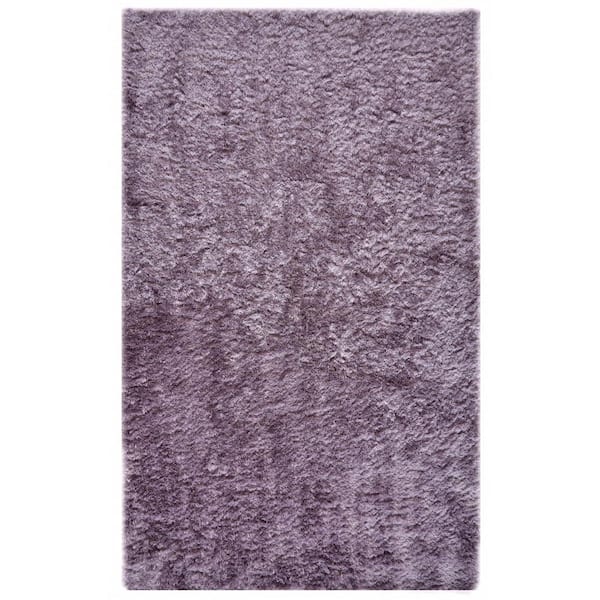 HomeRoots 5 x 8 Purple Solid Color Area Rug