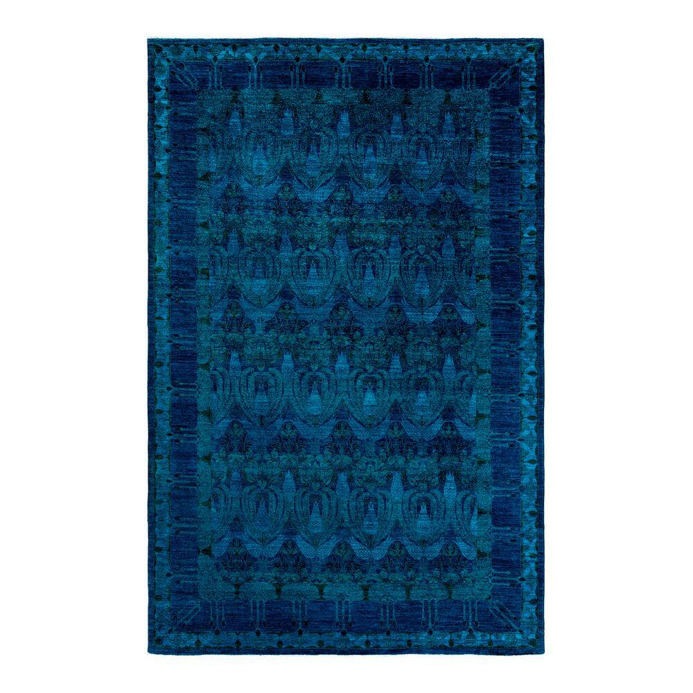 Vibrance Blue 9 ft. x 12 ft. Solid Wool Indoor Area Rug price history on PriceWatchPro