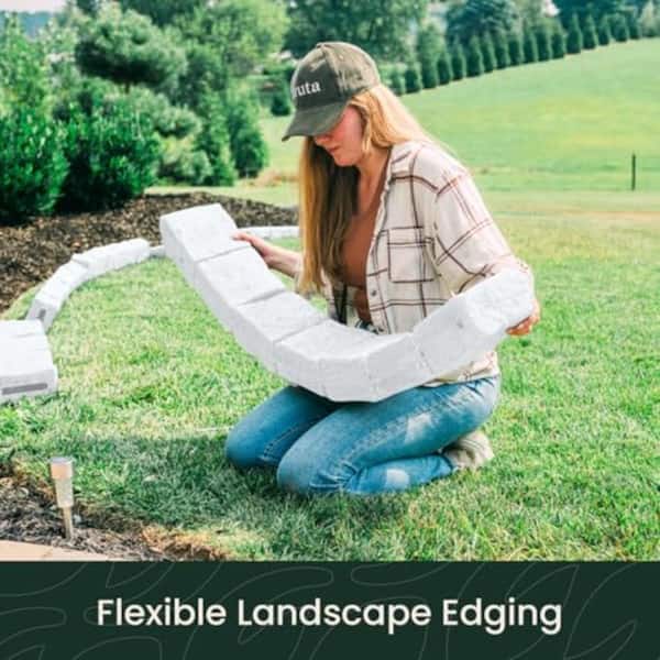 48 in. L x 4 in. W x 6.5 in. H Landscape Edging Faux Stone Border